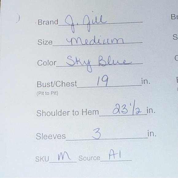 J.Jill Luxe Supima Blue Short Sleeve Tee Soft Stretch Casual Top M - Picture 6 of 6